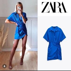 Zara Blue Wrap Dress